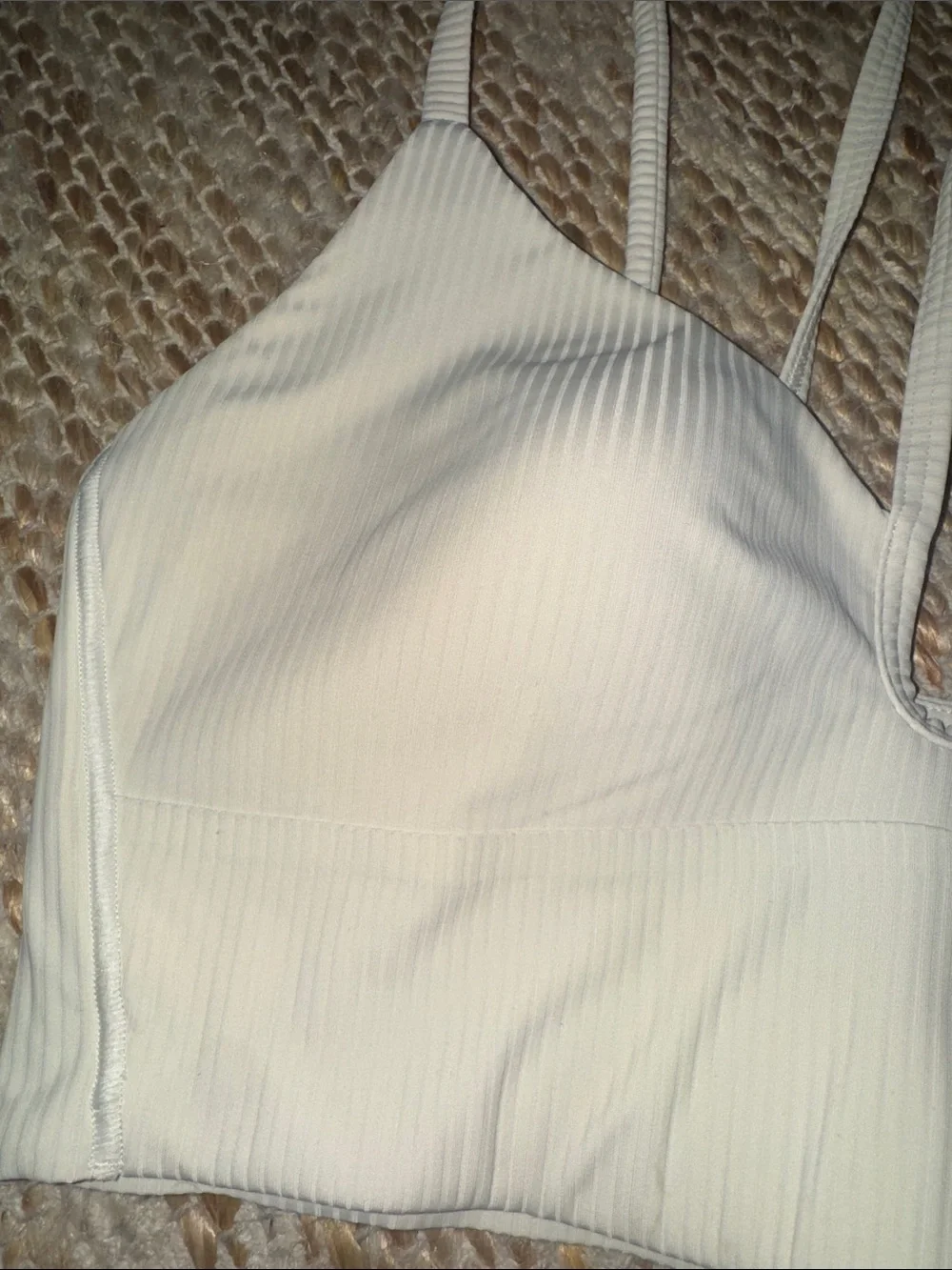 lululemon athletica Ribbed V-Neck Bralette — Cream
